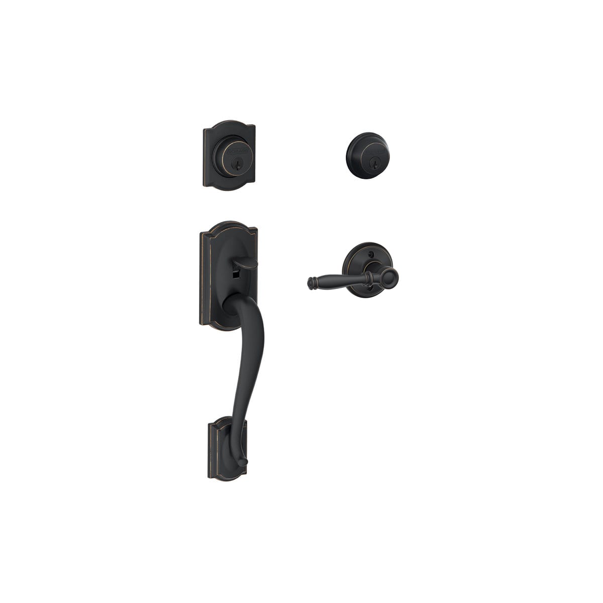 Schlage F62CAM716BIR Camelot Double Cylinder Entry | Build.com