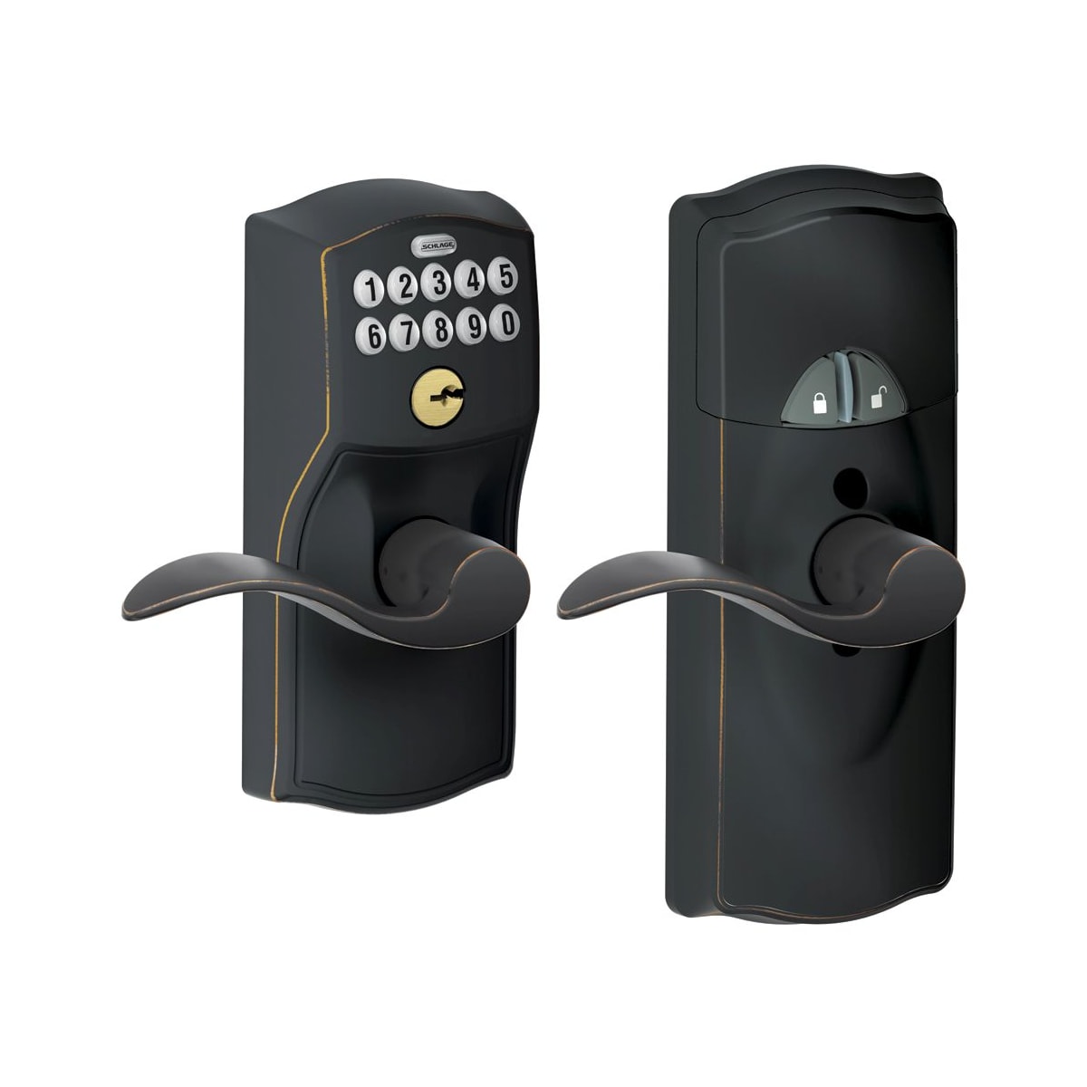 Schlage FE599NXCAM716ACC Home Keypad Lever with Z-Wave