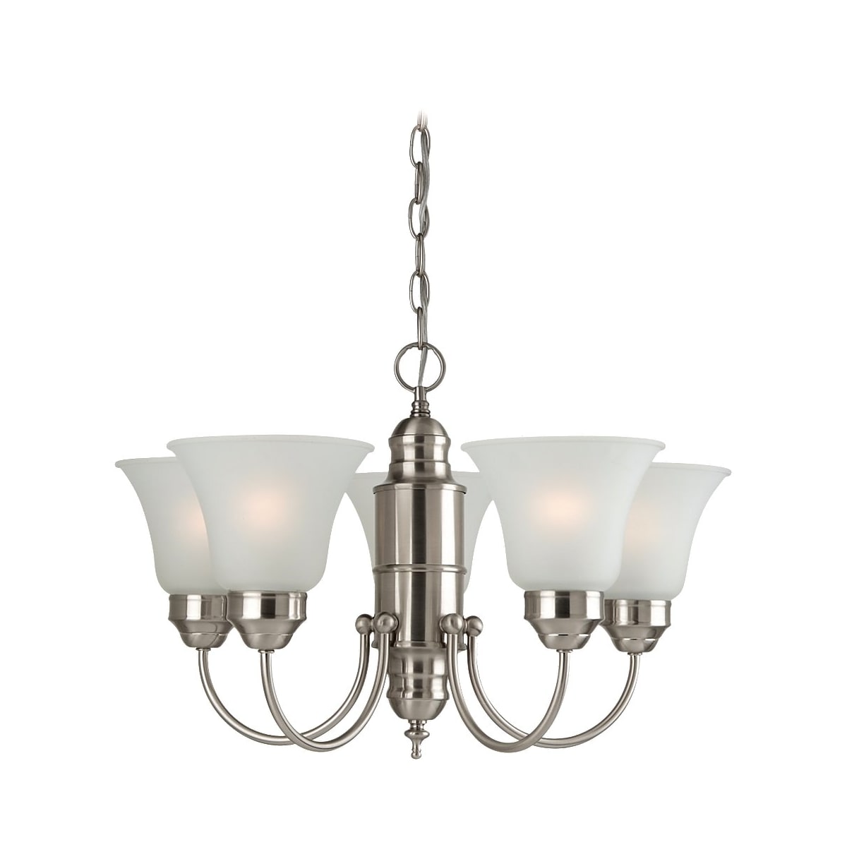 Sea Gull Lighting Alturas Wandleuchte – 4-flammig, Geätzte Weiße Glasschirme, Gebürstetes Nickel