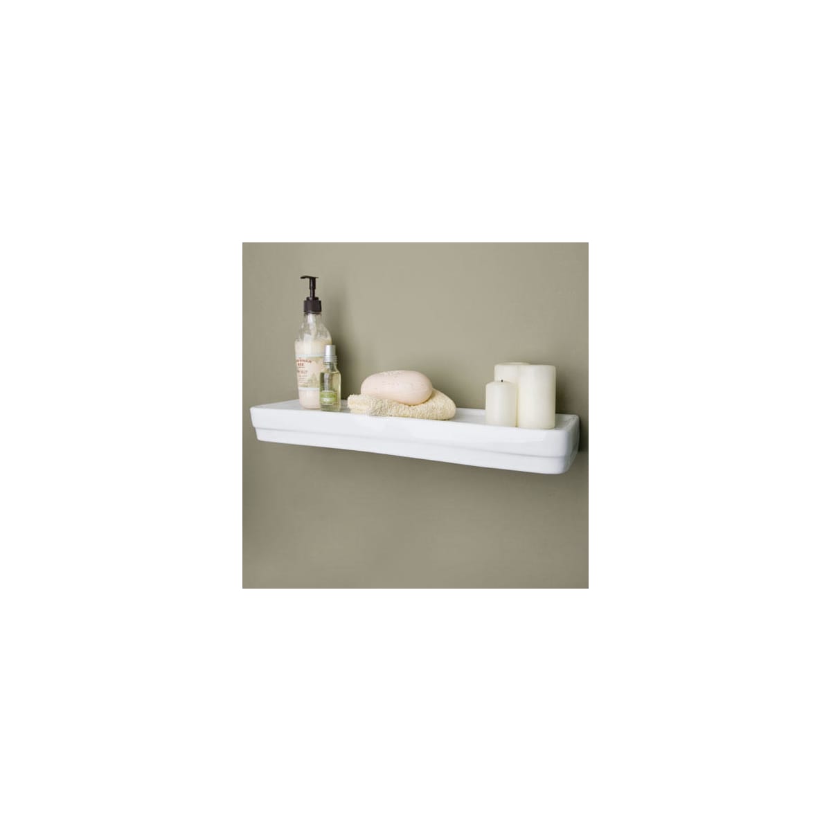  Signature Hardware 412404 Wulan 21-3/4 Teak Wood Bathroom Shelf  : Tools & Home Improvement