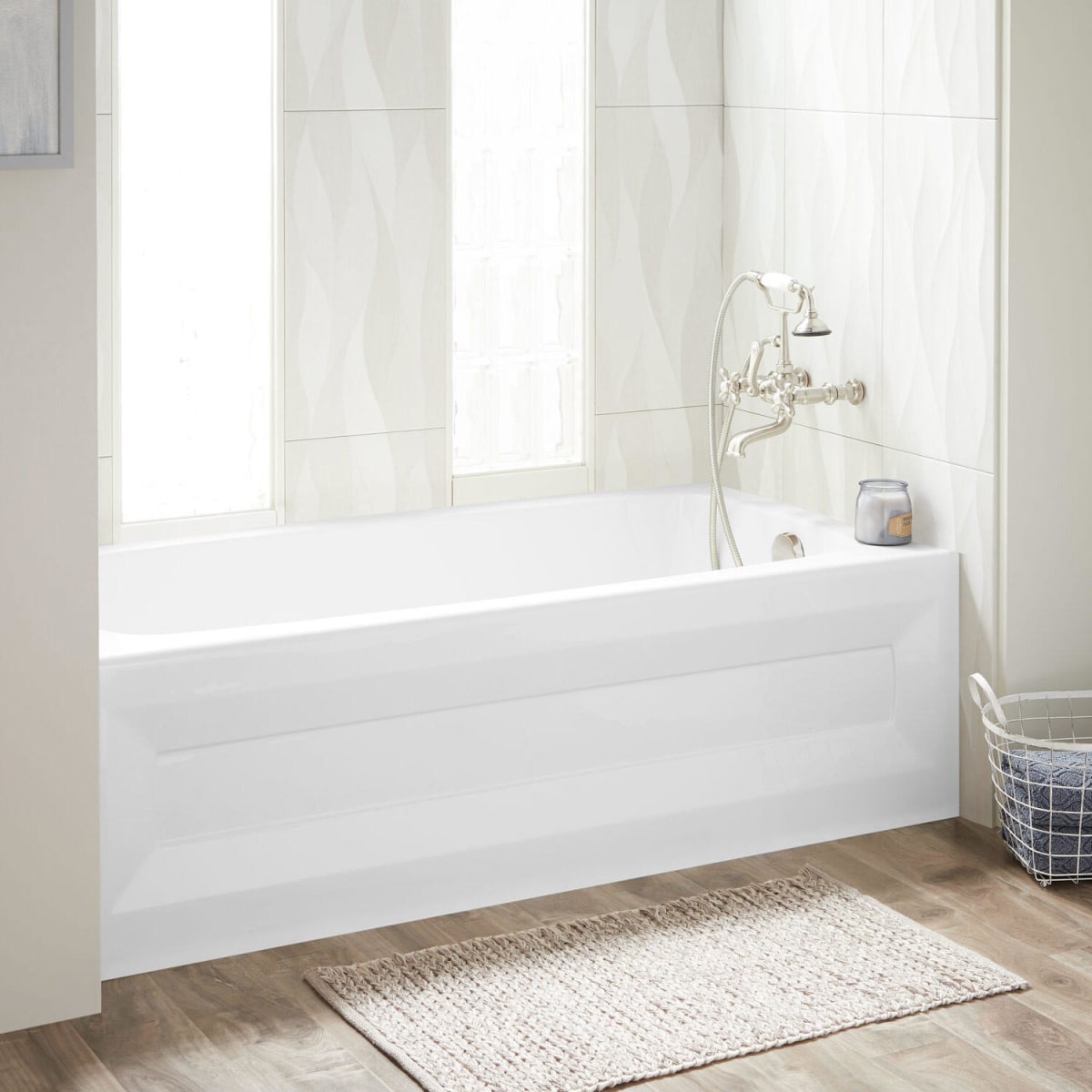 60" X 30" Sitka Acrylic Alcove Soaking Tub White Signature Hardware