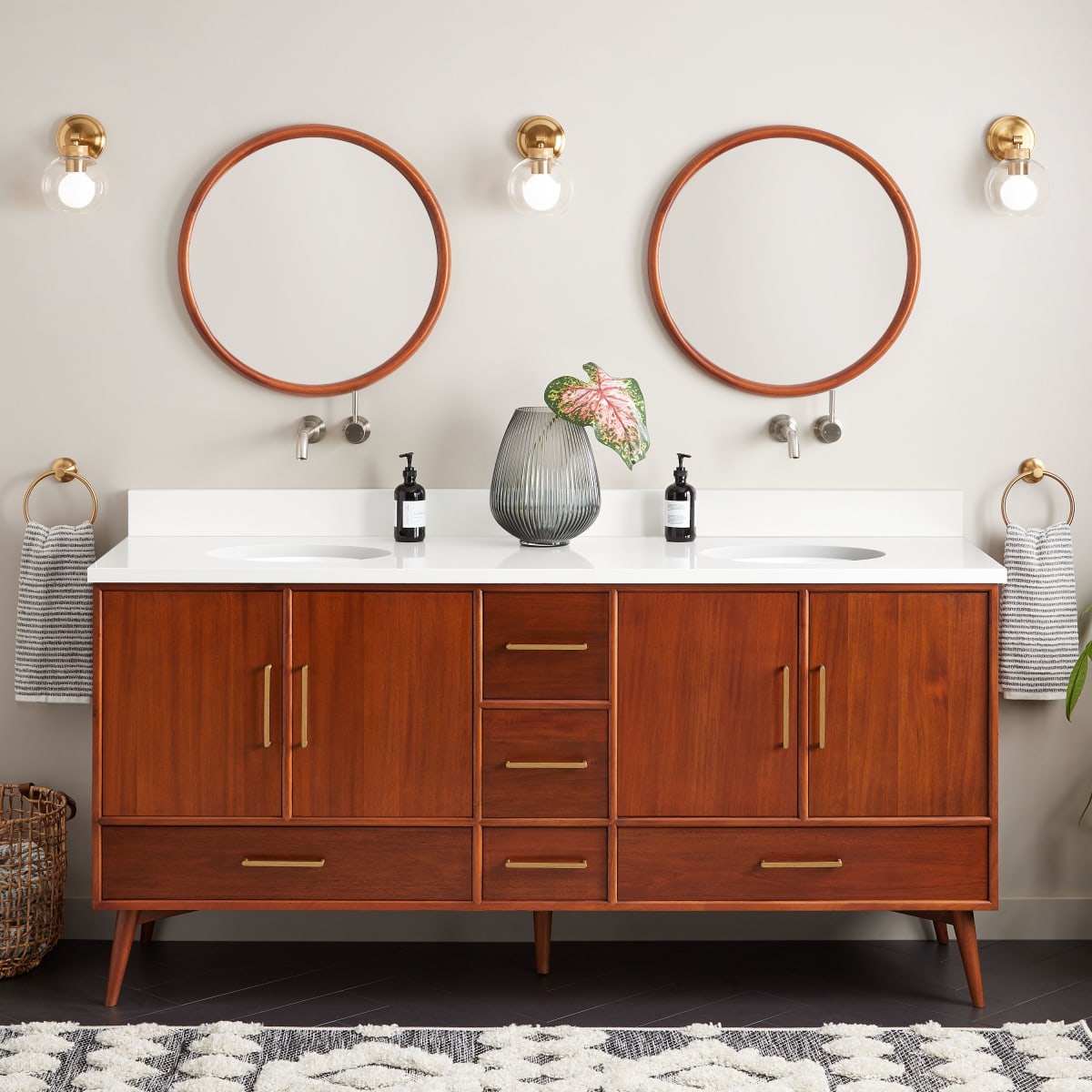 Signature Hardware 479010 Novak 72" Free Standing Double