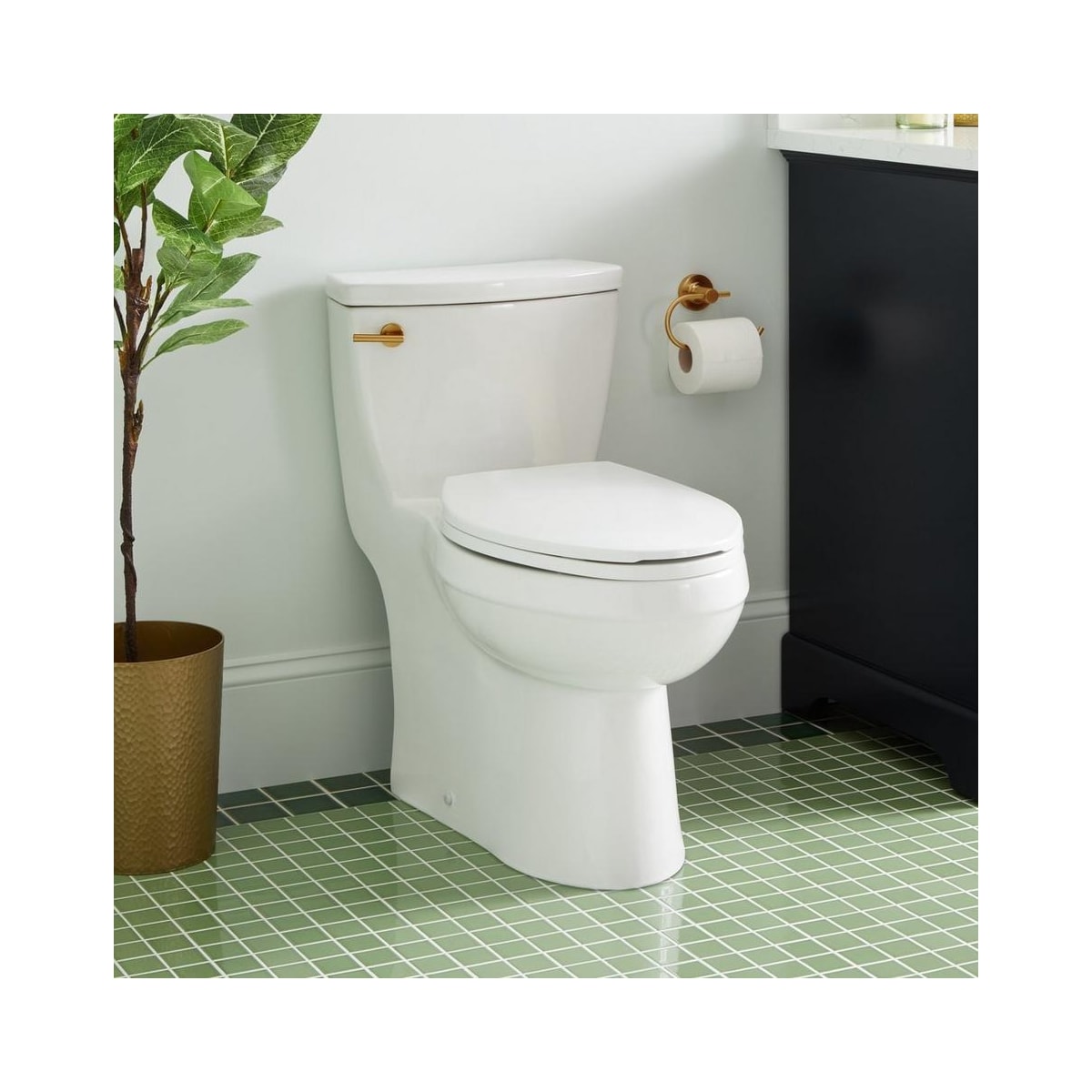 Signature Hardware 497789 Brinstead 1.28 GPF One Piece Elongated