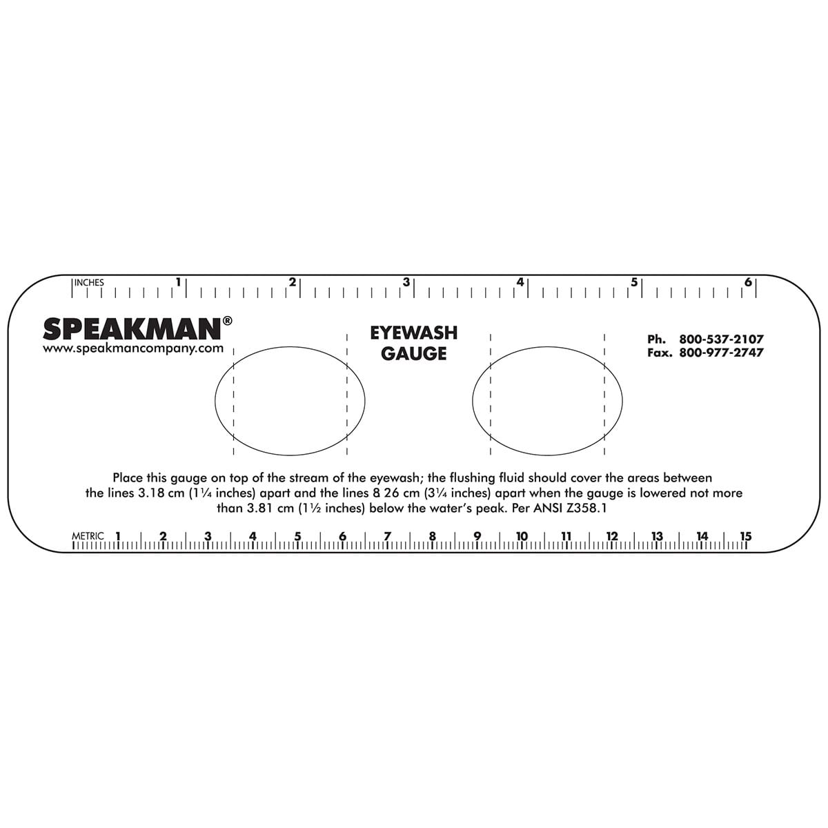 Speakman SE-952 Plastic Eyewash Gauge | Ferguson Home