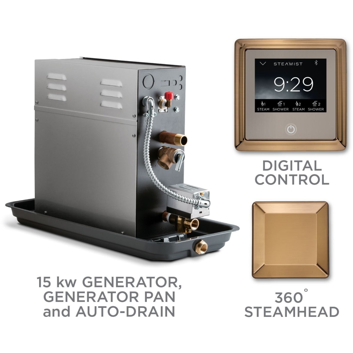 Steamist T15450TGPADBB Total Sense Steam Shower Package