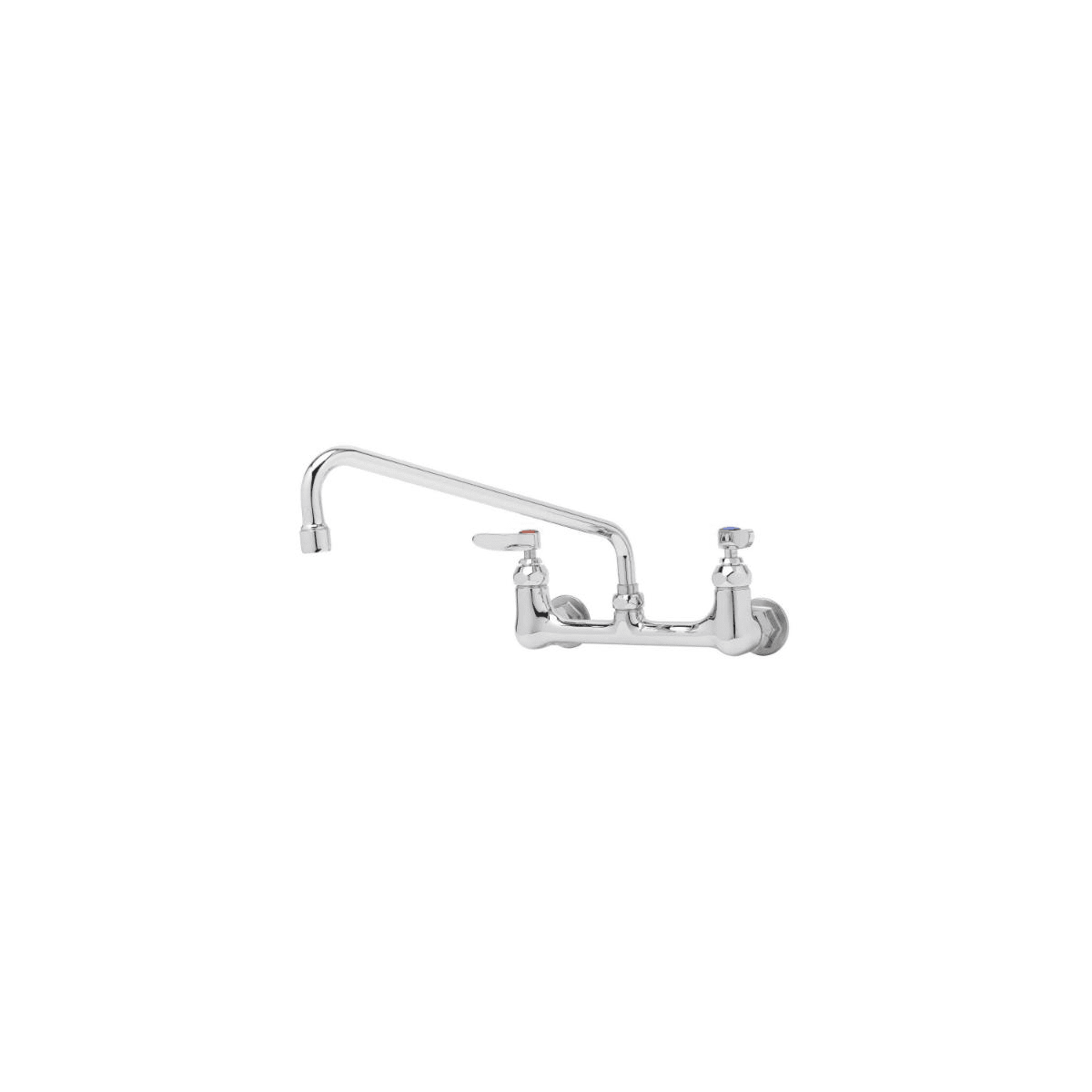 T&S Brass B-0330-LN Double Pantry Faucet - Wall Mount Rigid Base With 8-Inch Centers