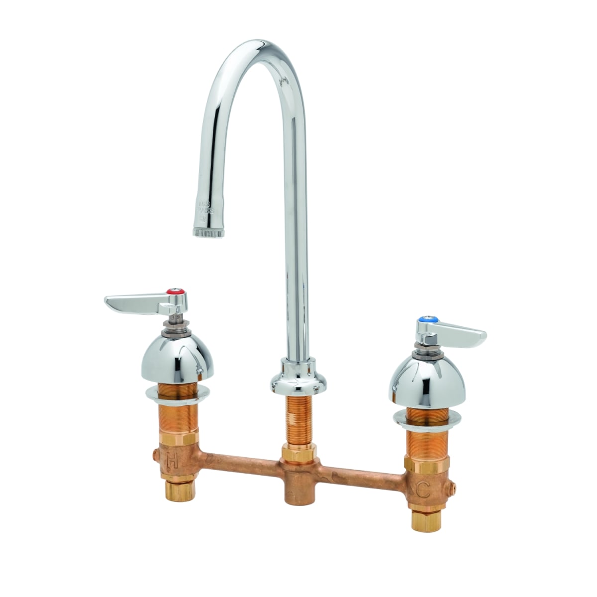 T and S Brass B-2850 Deck Mounted Lavatory Faucet with 8