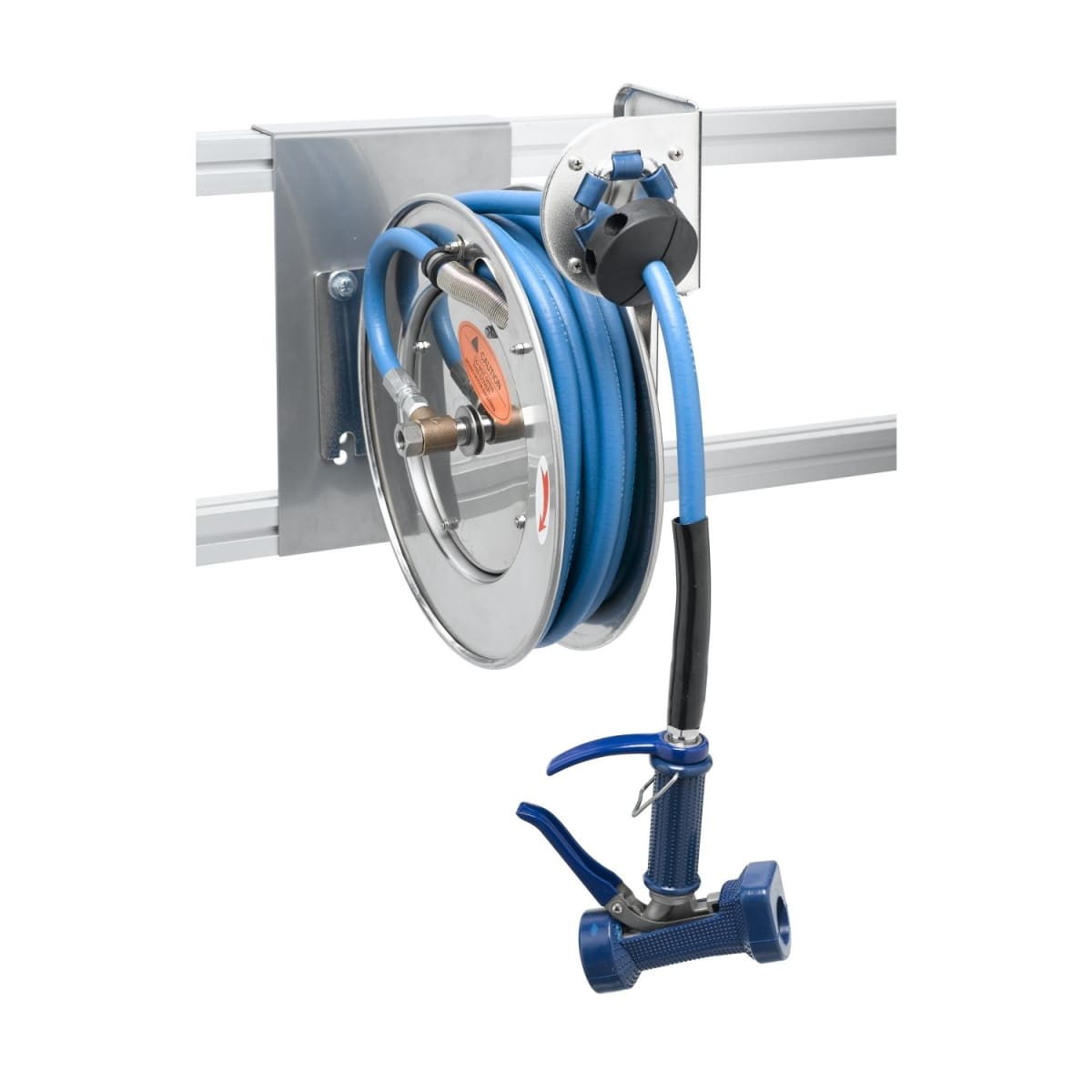 T&S B-7142-10 50' Open Stainless Steel Hose Reel with EB-2322