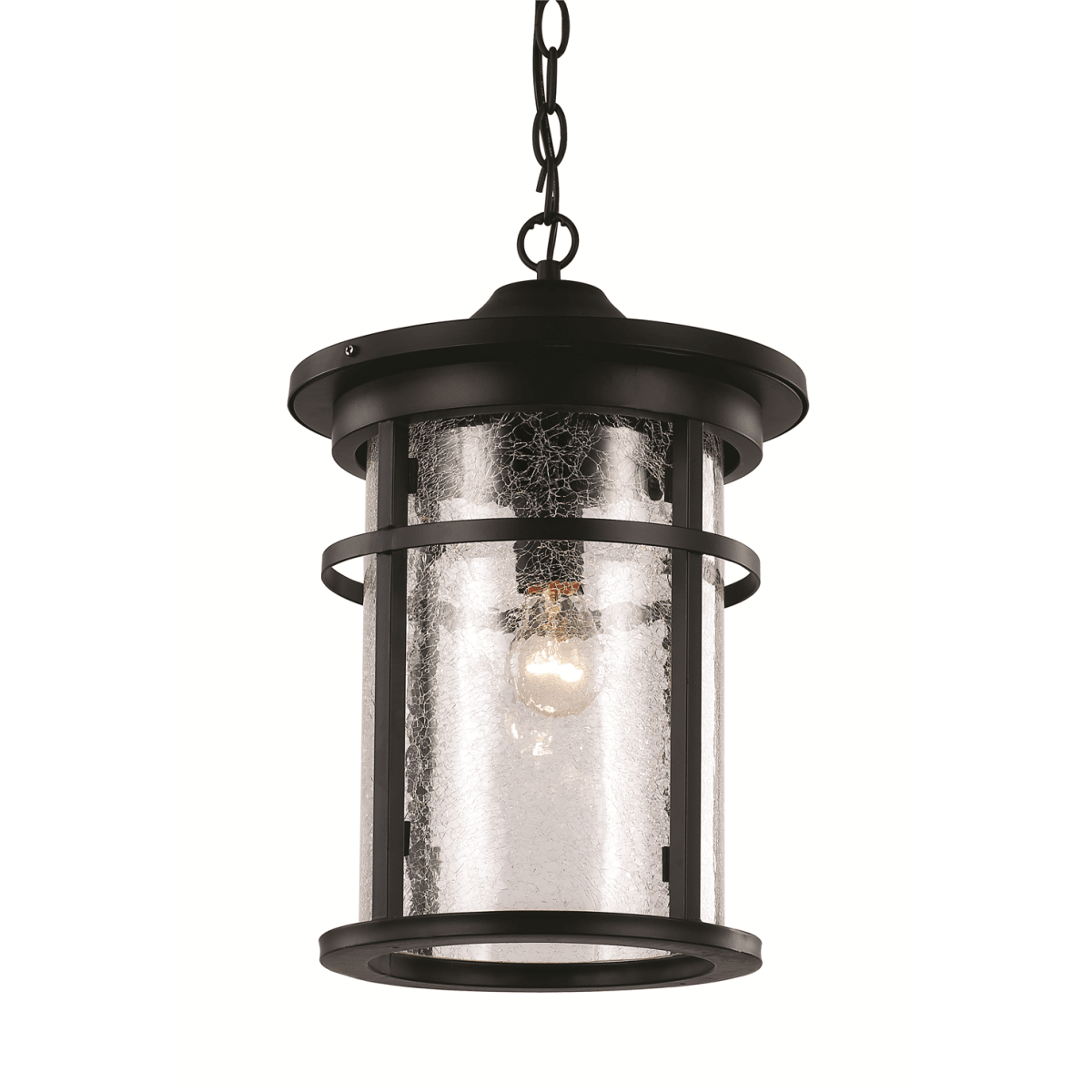 Trans Globe Lighting 40385 Bk Crackled 1 Light Outdoor