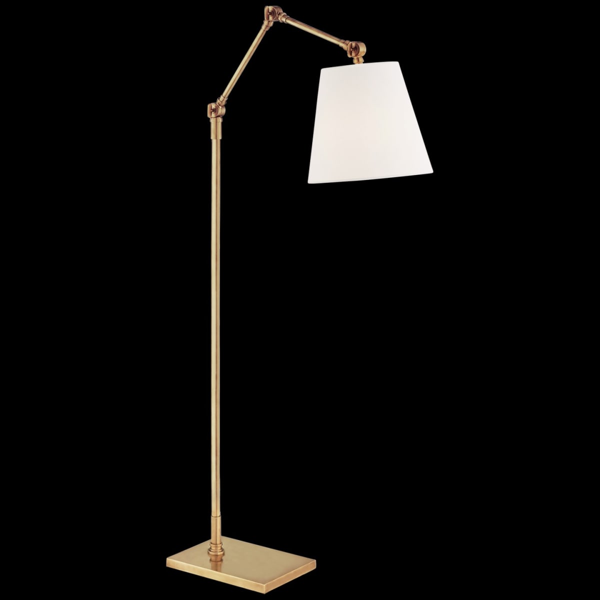 Sommerard Floor Lamp in Hand-Rubbed Antique Brass, Visual Comfort