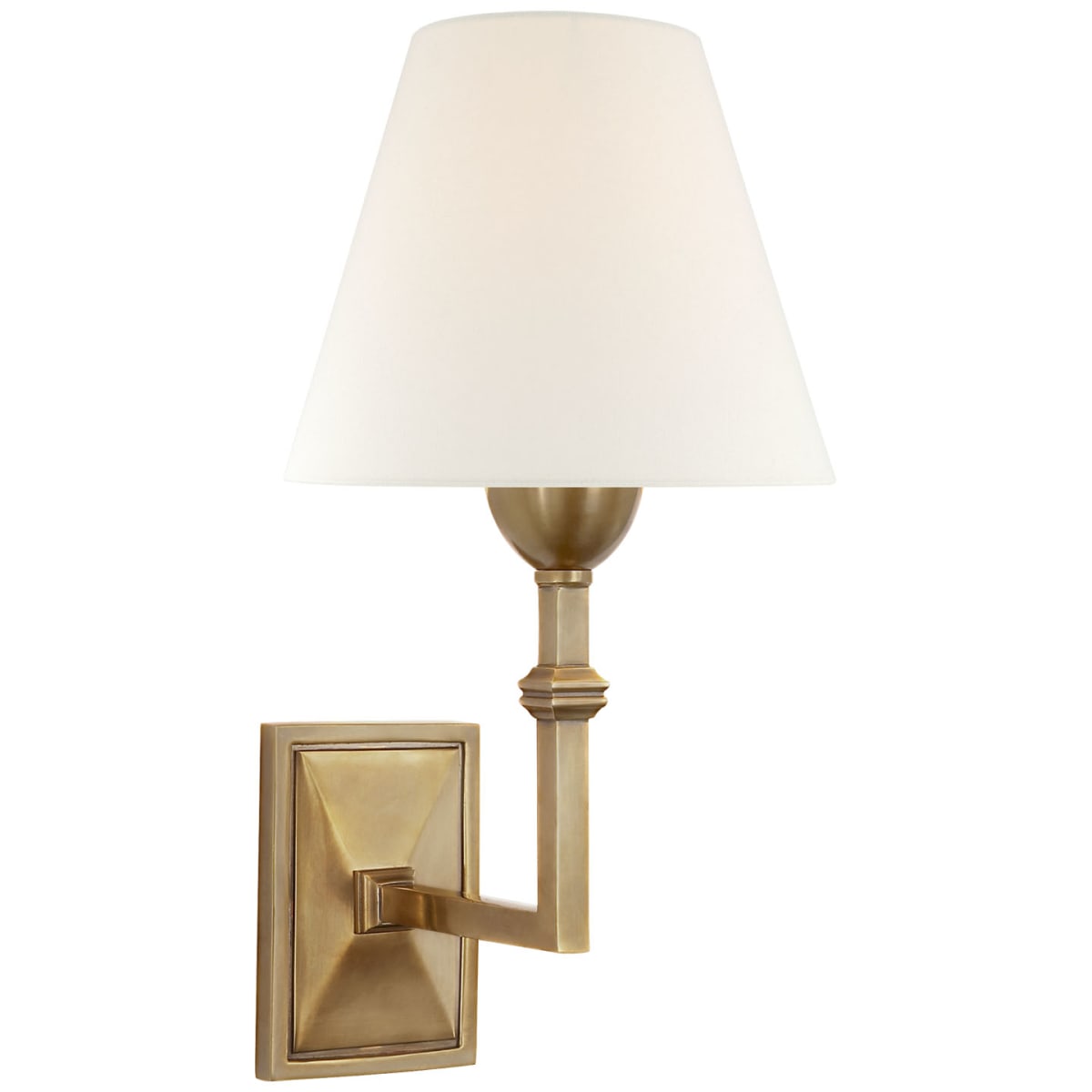 Visual Comfort Architectural Wall Sconce in Hand-Rubbed Antique Brass