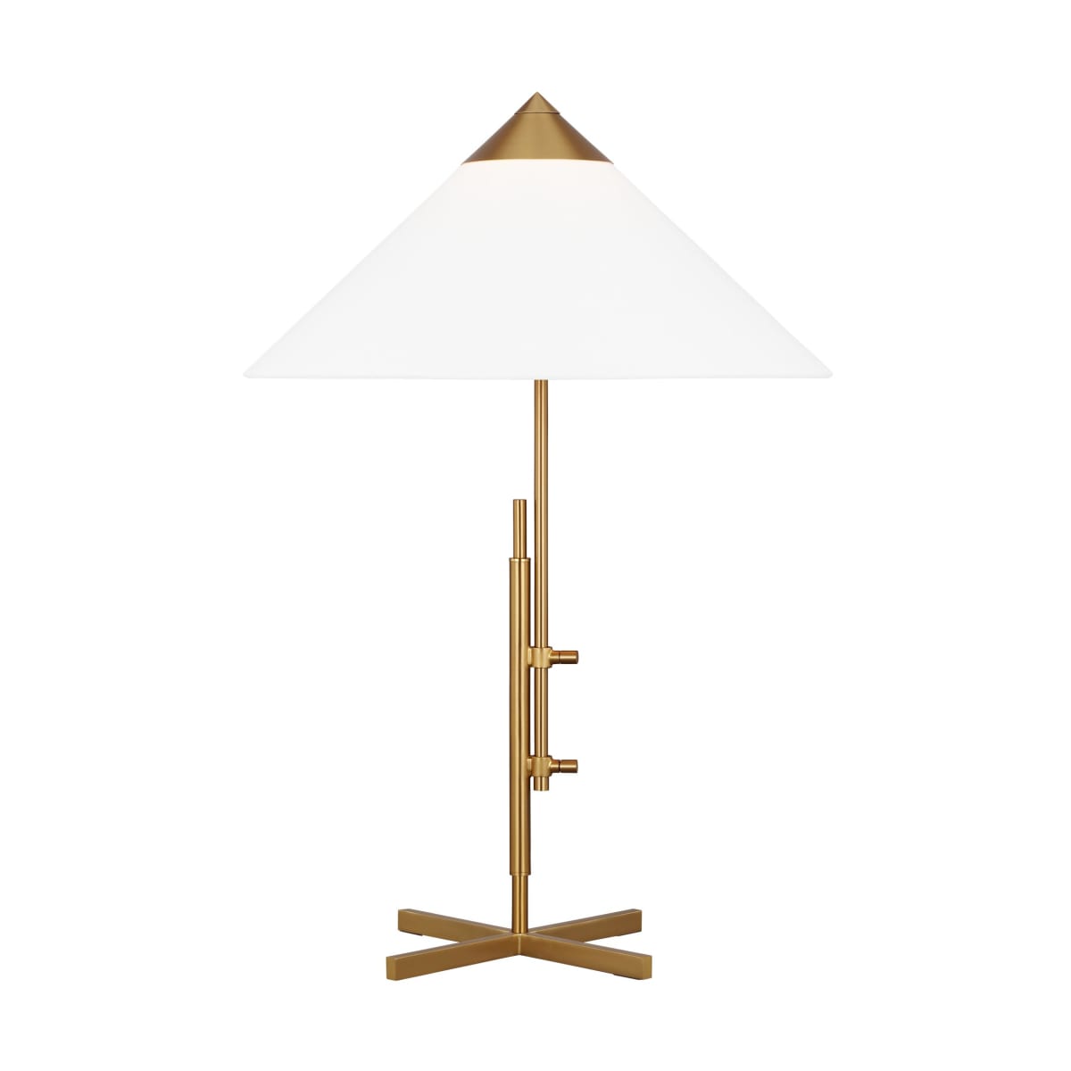 Visual Comfort Modern Karam Natural Brass Black Buffet Lamp