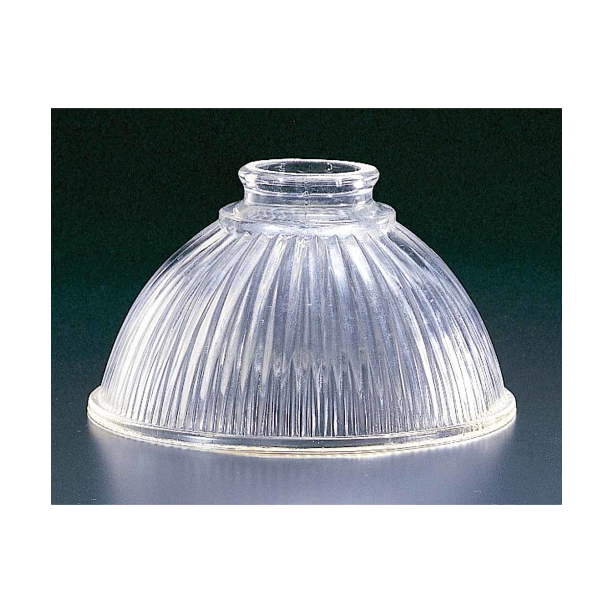 Clear Ribbed Plastic Glass