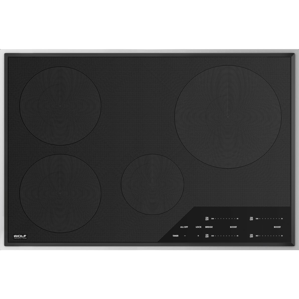 CI304TS  Wolf 30 Transitional Induction Cooktop - Dark Black Glass, Framed