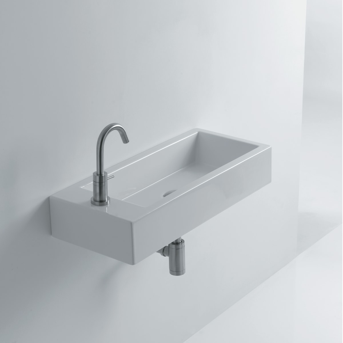 Wall Mount 27 Bathroom Sink, 3-hole