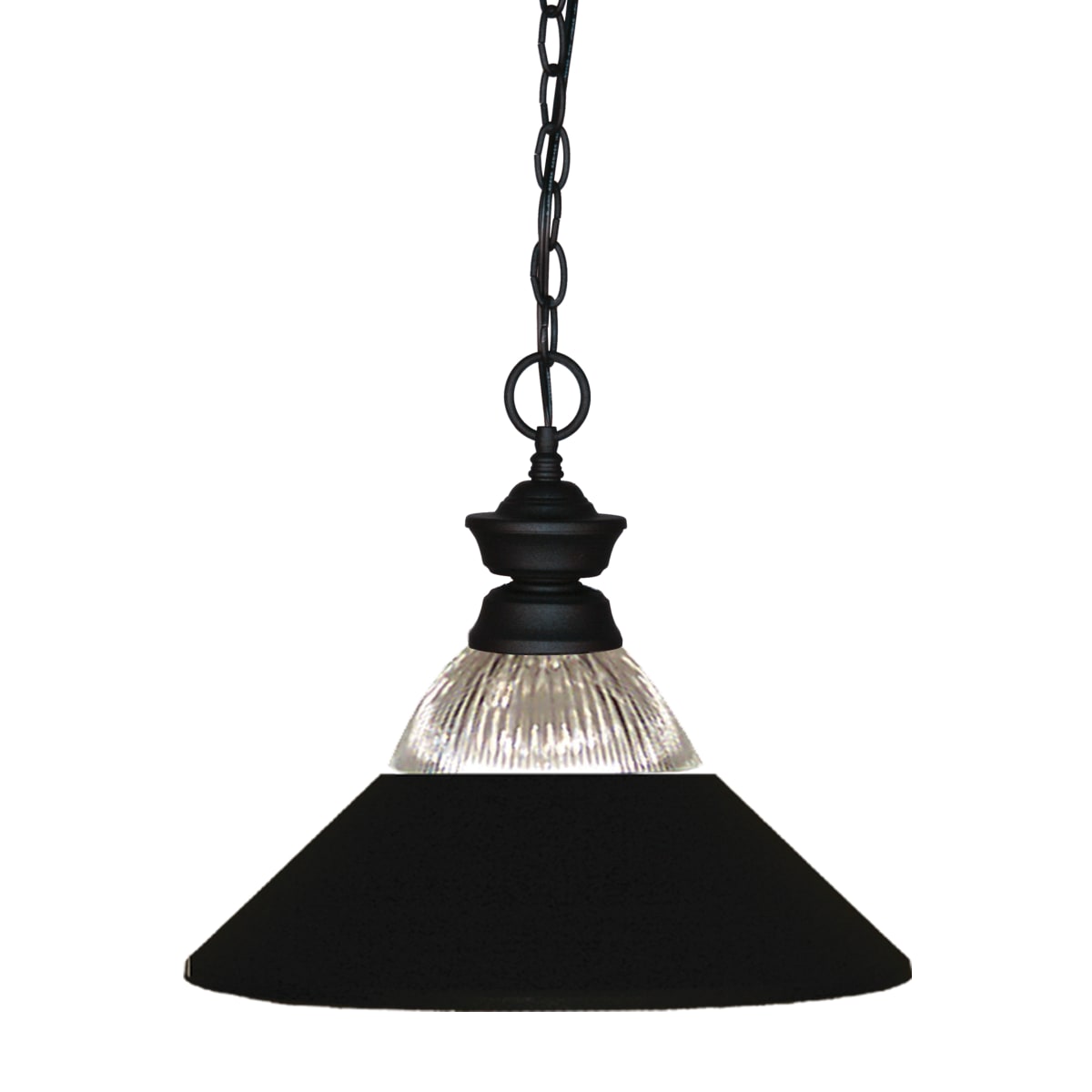 Z-Lite 100701MB-RMB Shark 1 Light Pendant with Ribbed Glass Z-Lite 100701MB-RMB Shark 1 Light Pendant with Ribbed Glass
