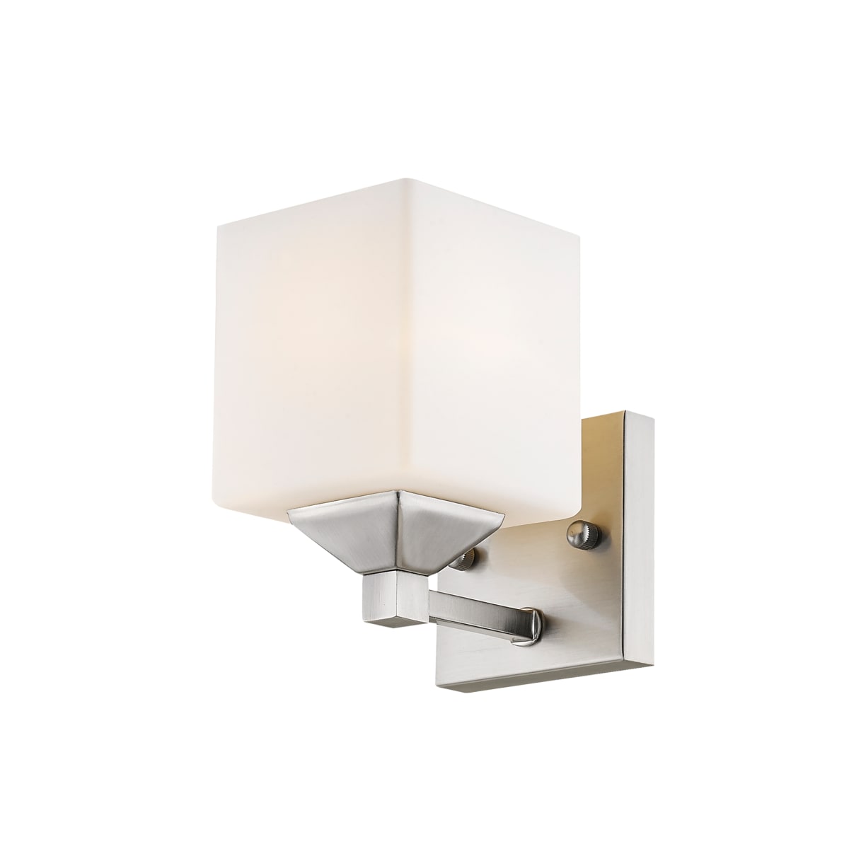 Z-Lite 2104-1V Quube 1 Light Bathroom Sconce with Matte Opal
