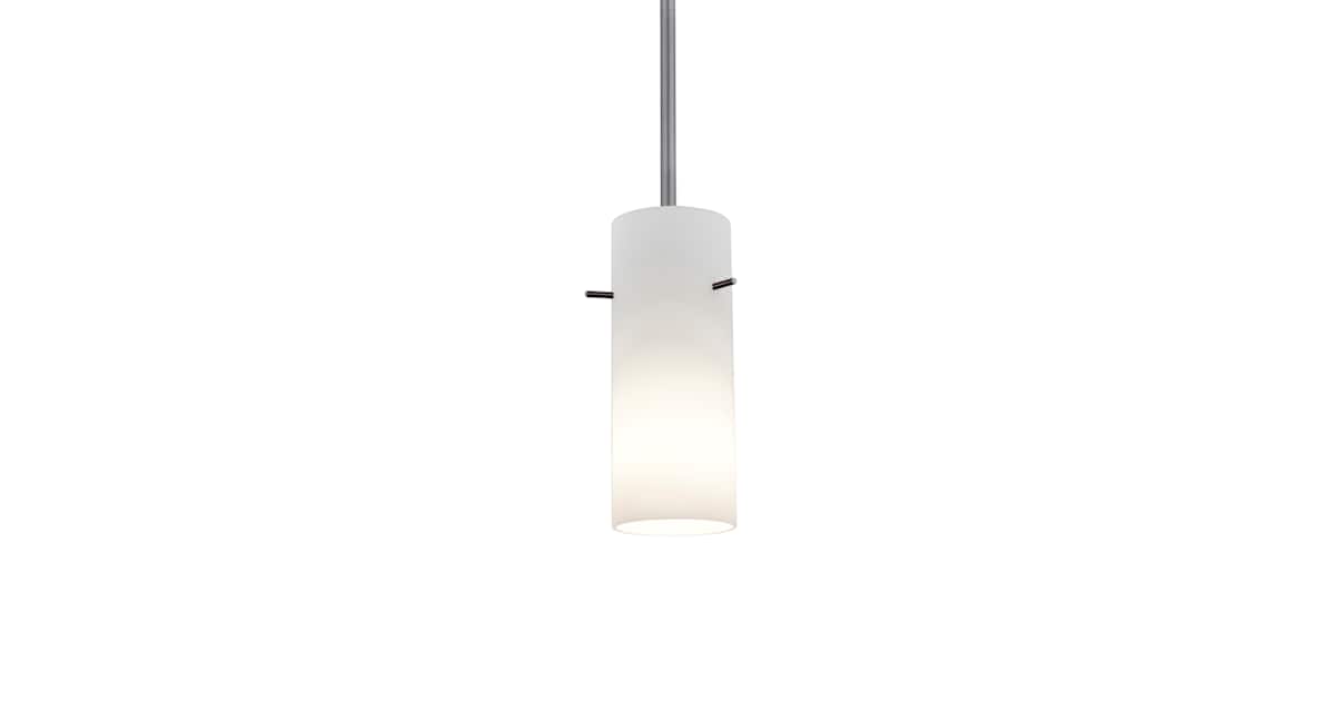 Access Lighting 28030-3R-BS/OPL Cylinder 1 Light LED Pendant - 4" Wide ...