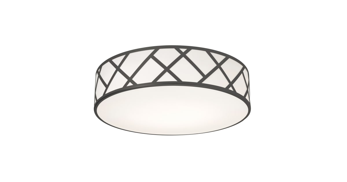 AFX HVNF17MBBK Haven 3 Light 17" Wide Flush Mount Drum