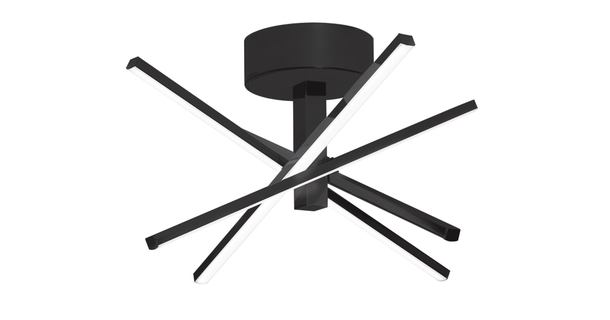 AFX JAXF2020L30D1BK Jaxx 20" Wide LED Semi-Flush Ceiling Fixture ...