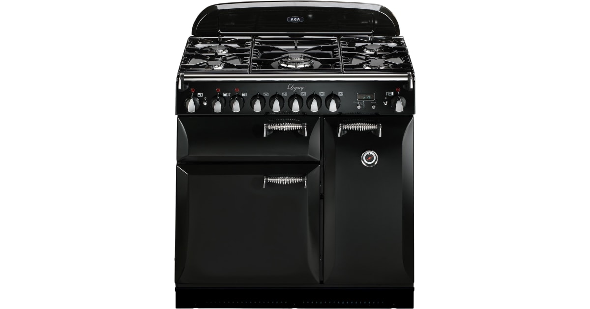 AGA ALEG36DFBLK 36 Inch Wide 4.5 Cu. Ft. Slide In Dual