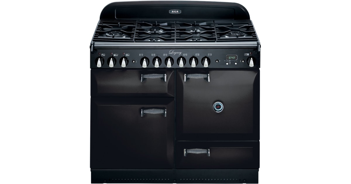 AGA ALEG44DFBLK 44 Inch Wide 5.1 Cu. Ft. Slide In Dual