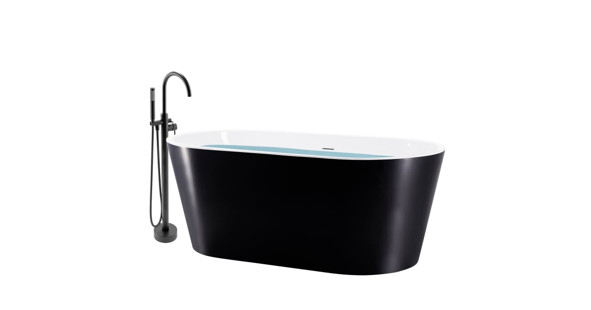 AKDY BT036142 54" Free Standing Acrylic Tub with Center