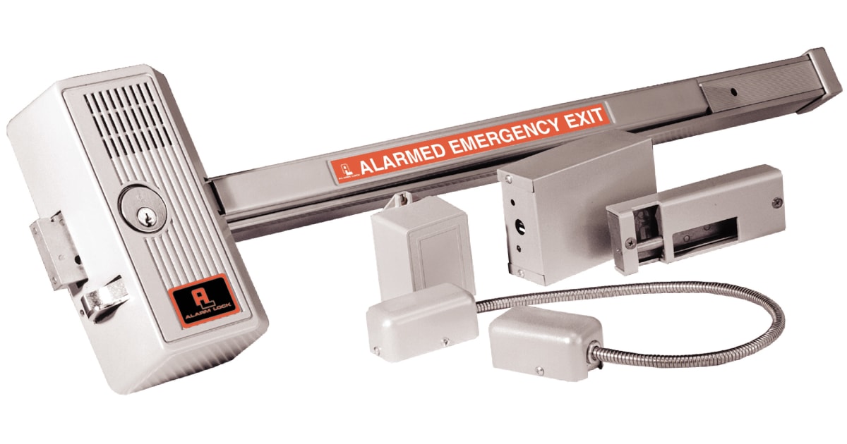 Alarmed Rim Exit Device Alarm Lock 715X28X88 Sirenlock 33