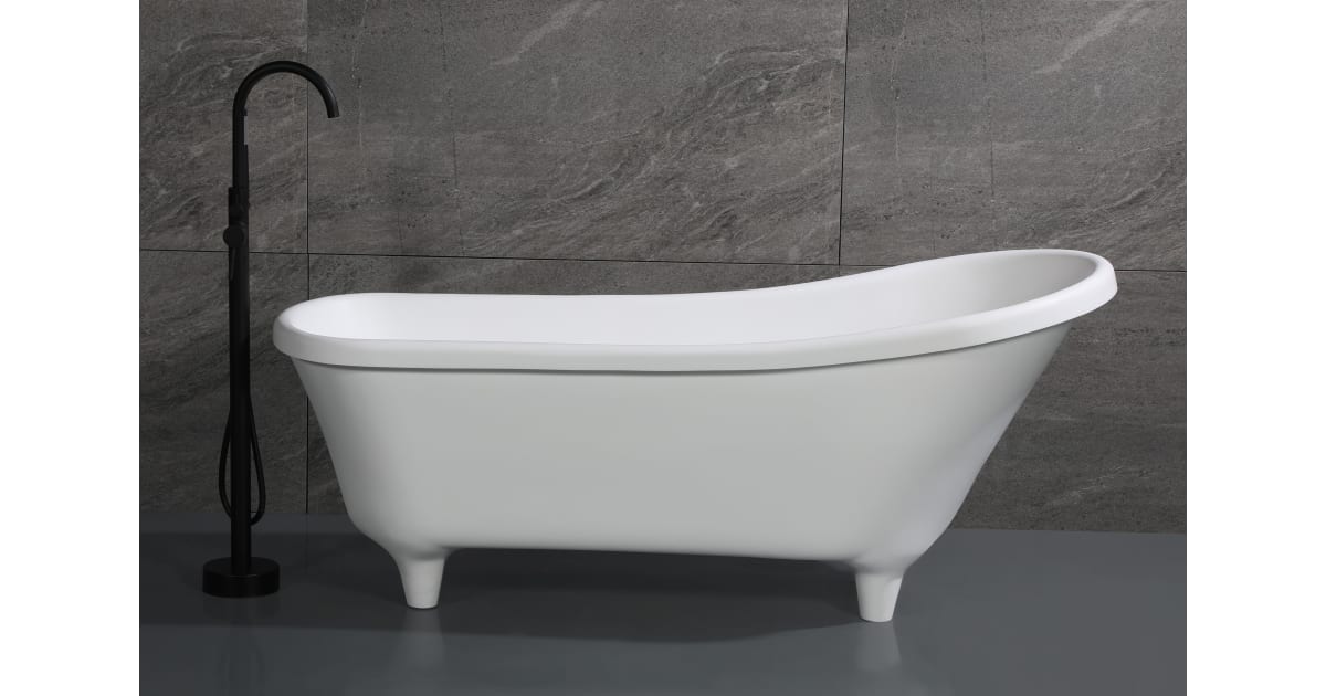 ALFI brand AB9960 69" Free Standing Resin Soaking Tub with