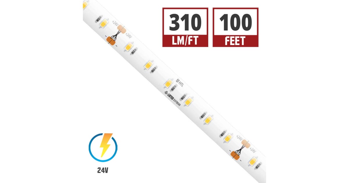 American Lighting HTLWH100 Trulux Tape Light 100' Long