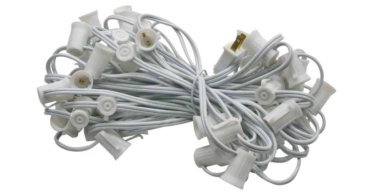 American Lighting XC95012-WH SPT-1 50' C9 Socketed Cords | Build.com