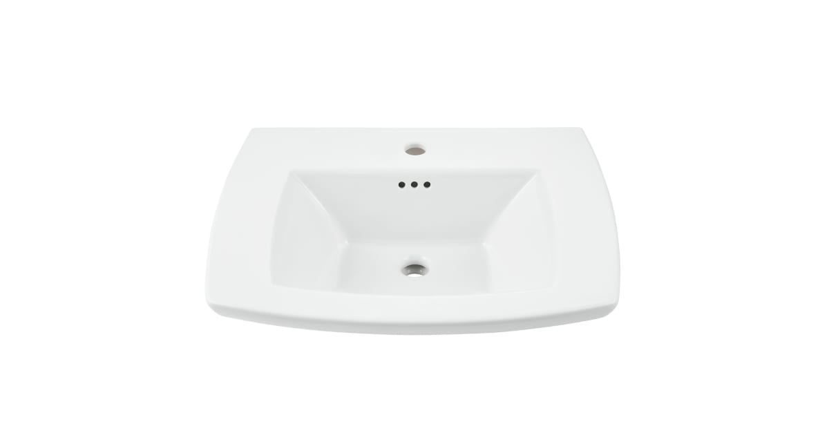 edgemere 25 console bathroom sink with overflow