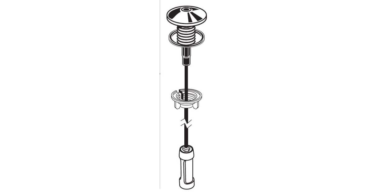 American Standard M962481-2950A Lift Rod Guide for Serin Bidet Fittings ...