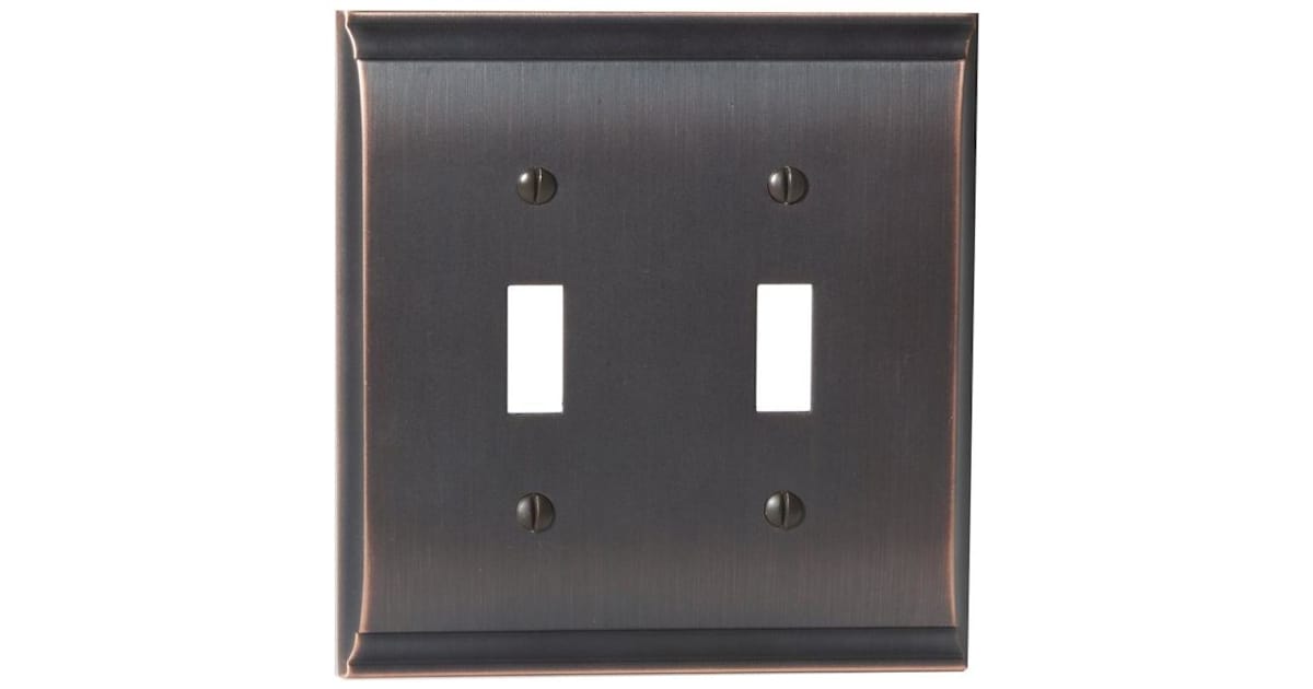 Amerock Mulholland 1-Rocker Wall Plate – Black Bronze Finish, Decora Style Light Switch Cover With Mounting Screws (1-Pack)
