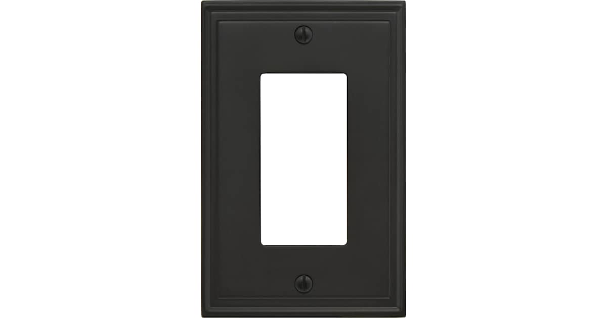 Single Rocker Outlet Amerock BP36518BBR Mulholland Single Rocker / GFI Outlet Wall Plate ...