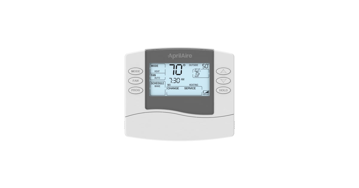 Aprilaire 8466 Termostato Programmabile Per Pompa Di Calore – Doppia Alimentazione, Display Retroilluminato, 3 Livelli Caldo/2 Freddo
