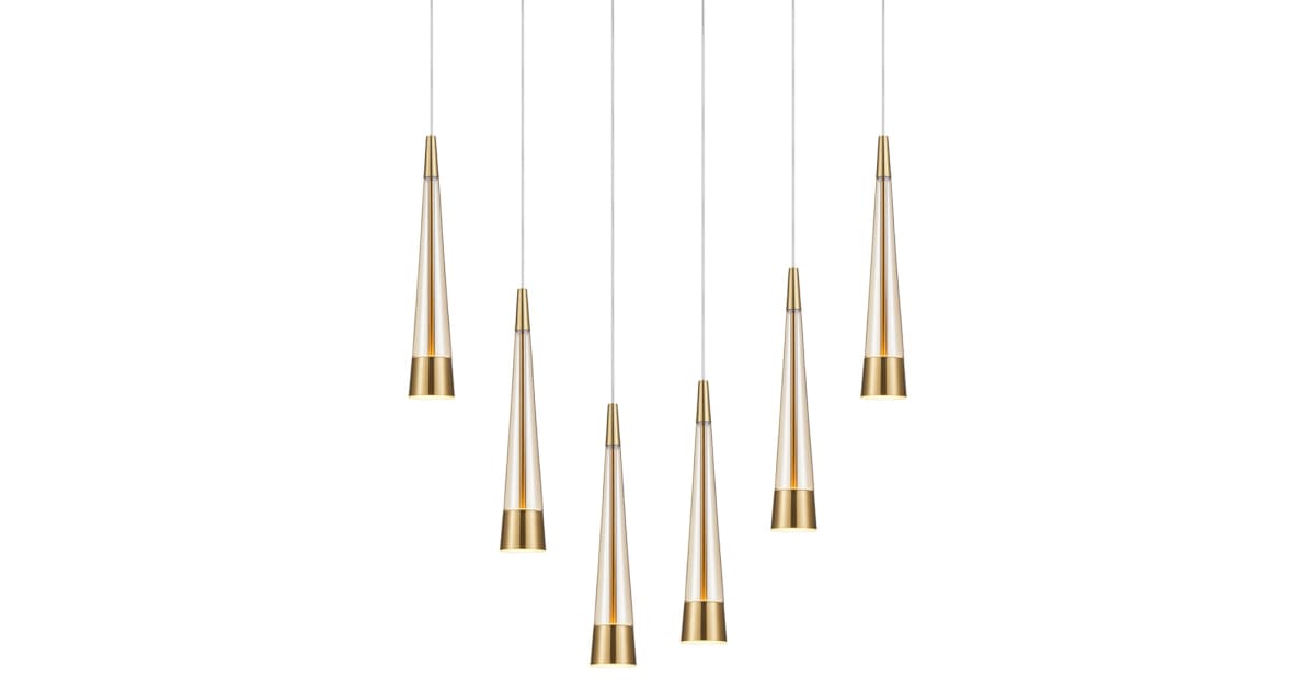 Artcraft Lighting AC6826BR Sunnyvale 6 Light 34" Wide LED Linear ...