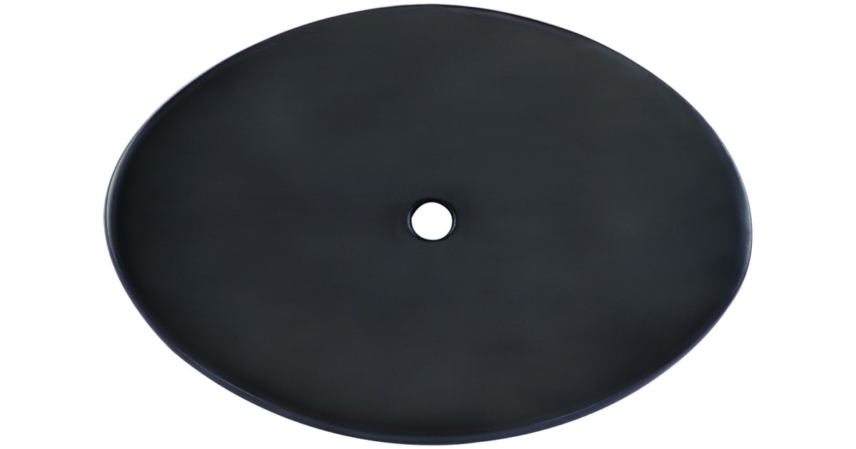 Ashley Norton MT42OV063BLK Solid Brass Fleurdelis Oval