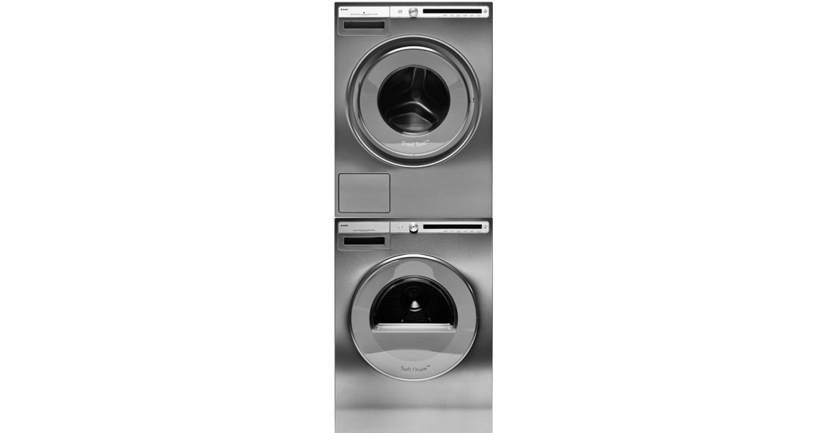 Asko W4114CTT411VDT Stacked Washer & Dryer Set with Front