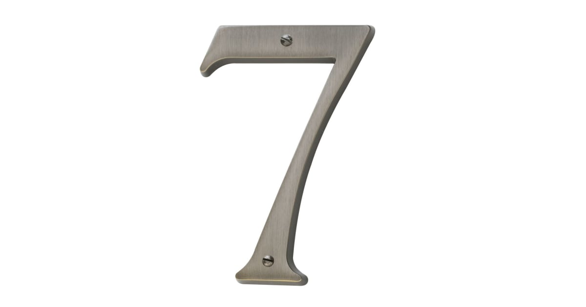 Black Baldwin 90676190# 6 House Number Flat Black Baldwin 90676190# 6 House Number Flat