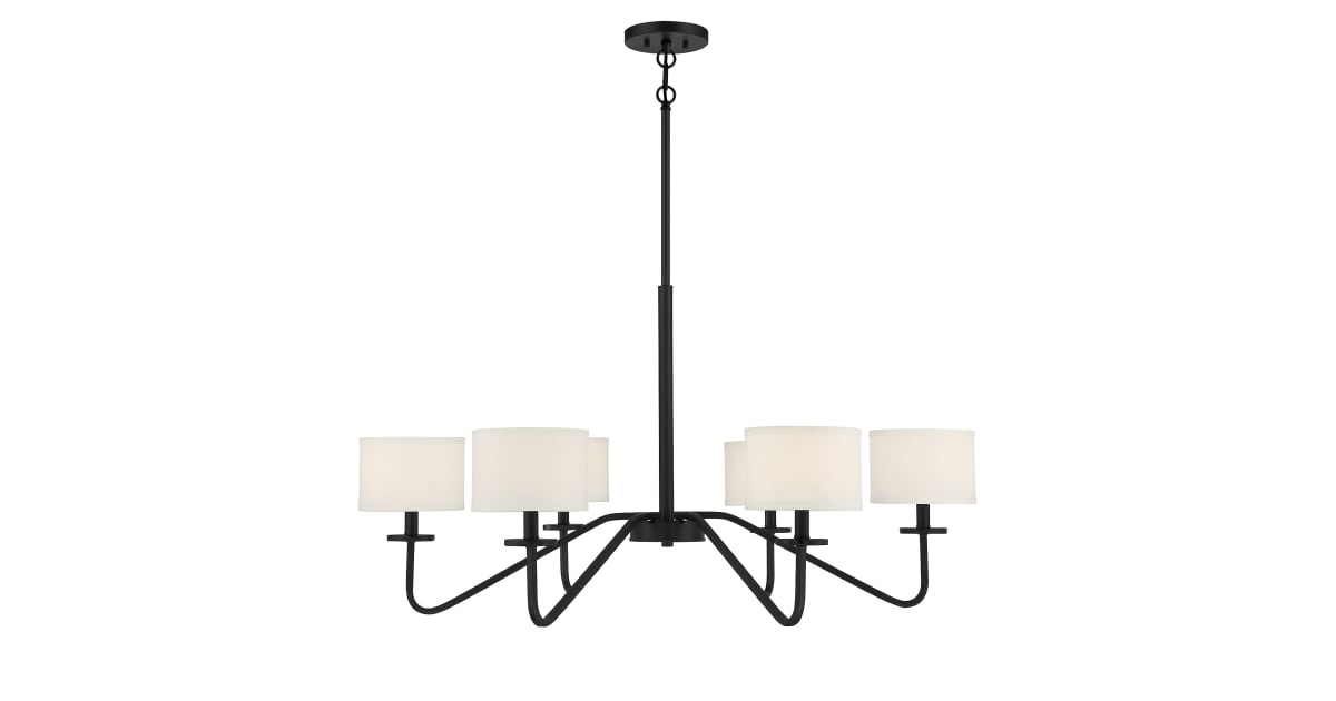 Bellevue SH10092MBK 6 Light 42" Wide Chandelier