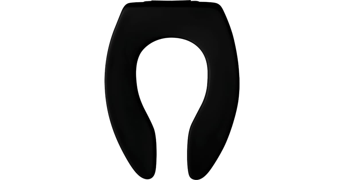 Bemis 047 1655SSCT 000 WC-Sitz, Länglich, Vorne Offen, Schwarz, Mit Soft-Close Funktion