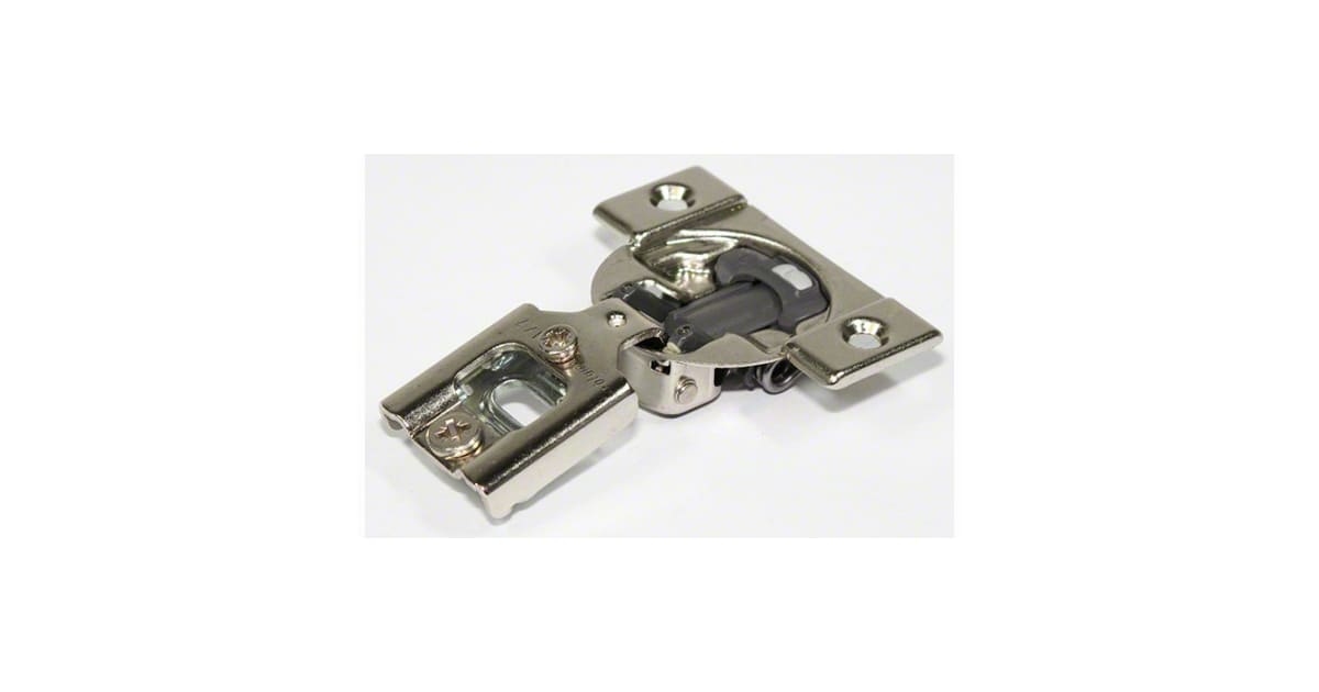 Pack of 2 Nickel Finish Blum 38N355C.08MBx2 105 Degrees Compact 38N Series 1/2 Inch Overlay Screw-On Cabinet Hinge