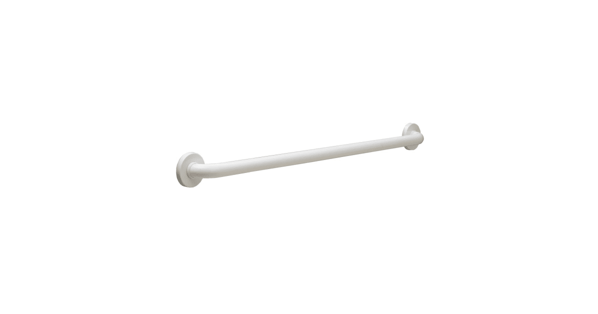 Bobrick B580616 x 24 24" Vinyl Coated Grab Bar with Flange