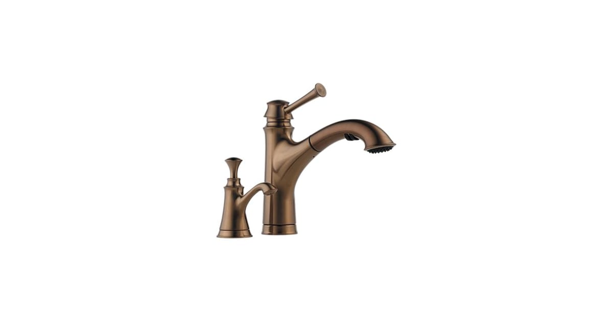 Brizo D63305BZ Single Handle Pull Out Kitchen Faucet with Soap ...
