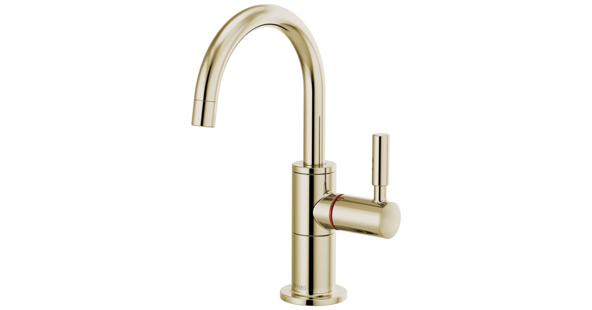Brizo 61320LF-H-PN Odin 1.0 GPM Single Hole Instant Hot Faucet Water ...