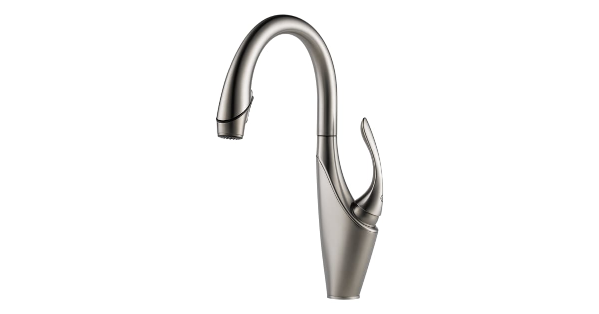 Brizo 63055LF-SS Vuelo Pull-Down Kitchen Faucet with Magnetic Docking ...