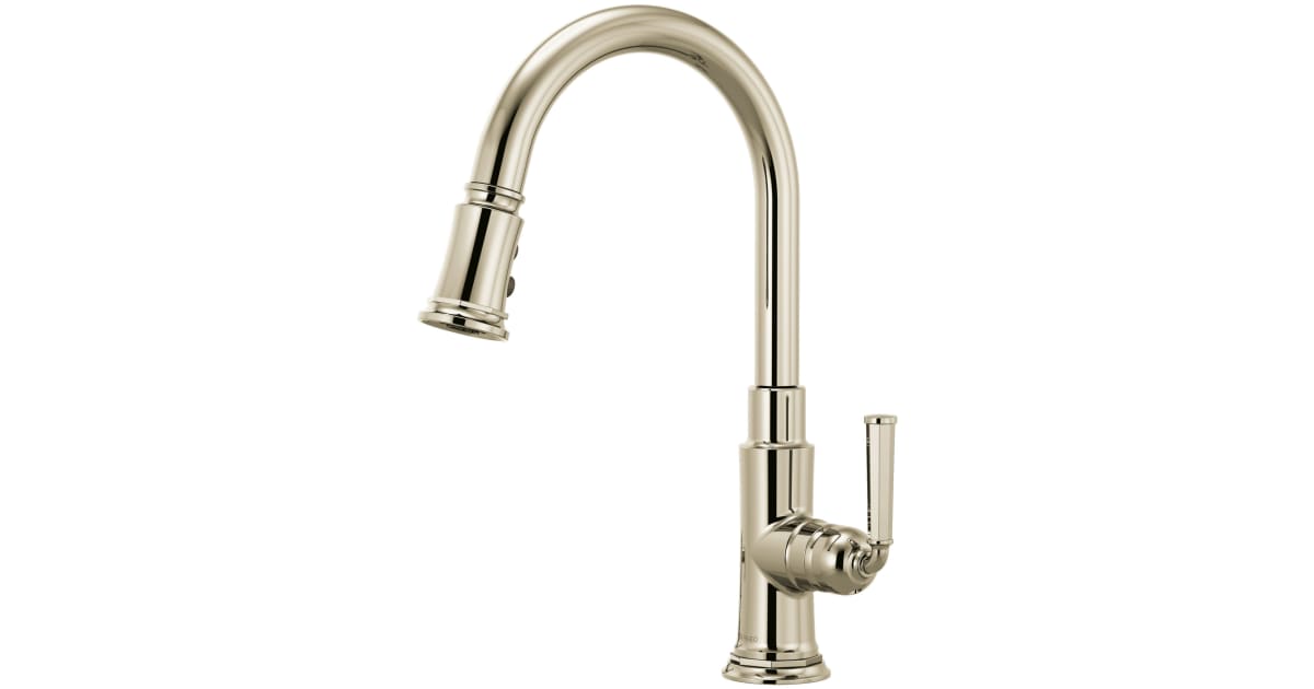 Brizo 63074LF-PN Rook 1.8 GPM Single Hole Pull Down Kitchen Faucet