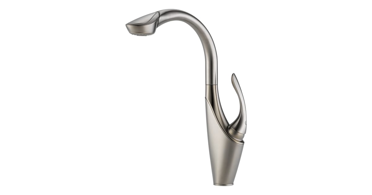 Brizo 63255LF-SS Vuelo Pull-Out Kitchen Faucet with Magnetic Docking ...