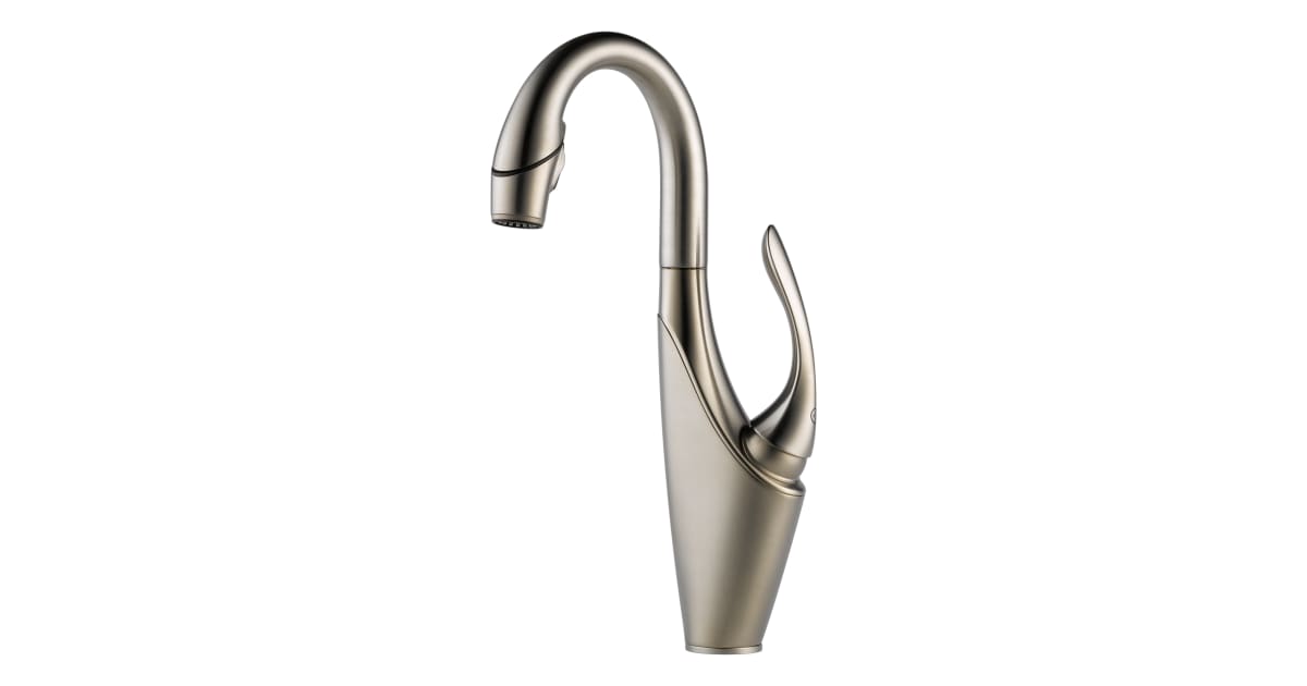 Brizo 63955LF-SS Vuelo Pull-Down Bar Faucet with Magnetic Docking Spray ...